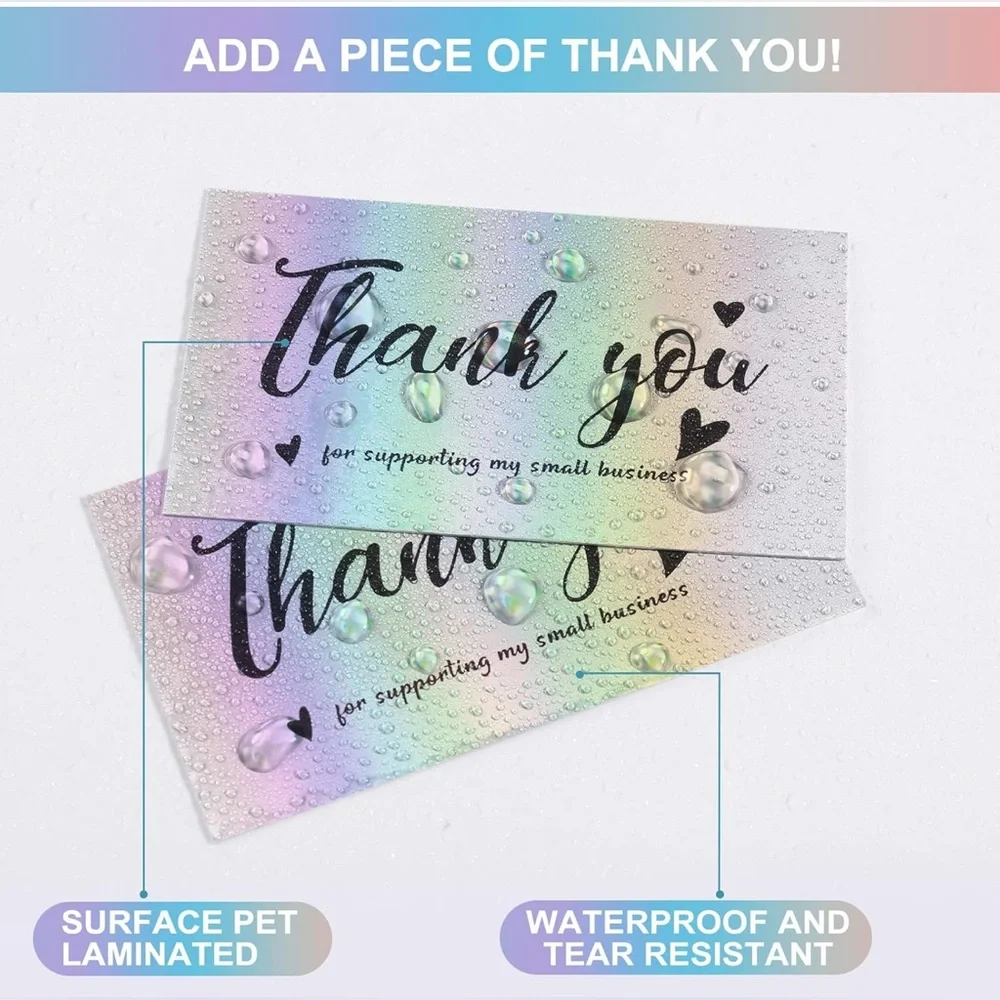 FZR Legend 120Pcs Thank You Cards Small Business, Mini 6 Styles Thank You. NEW